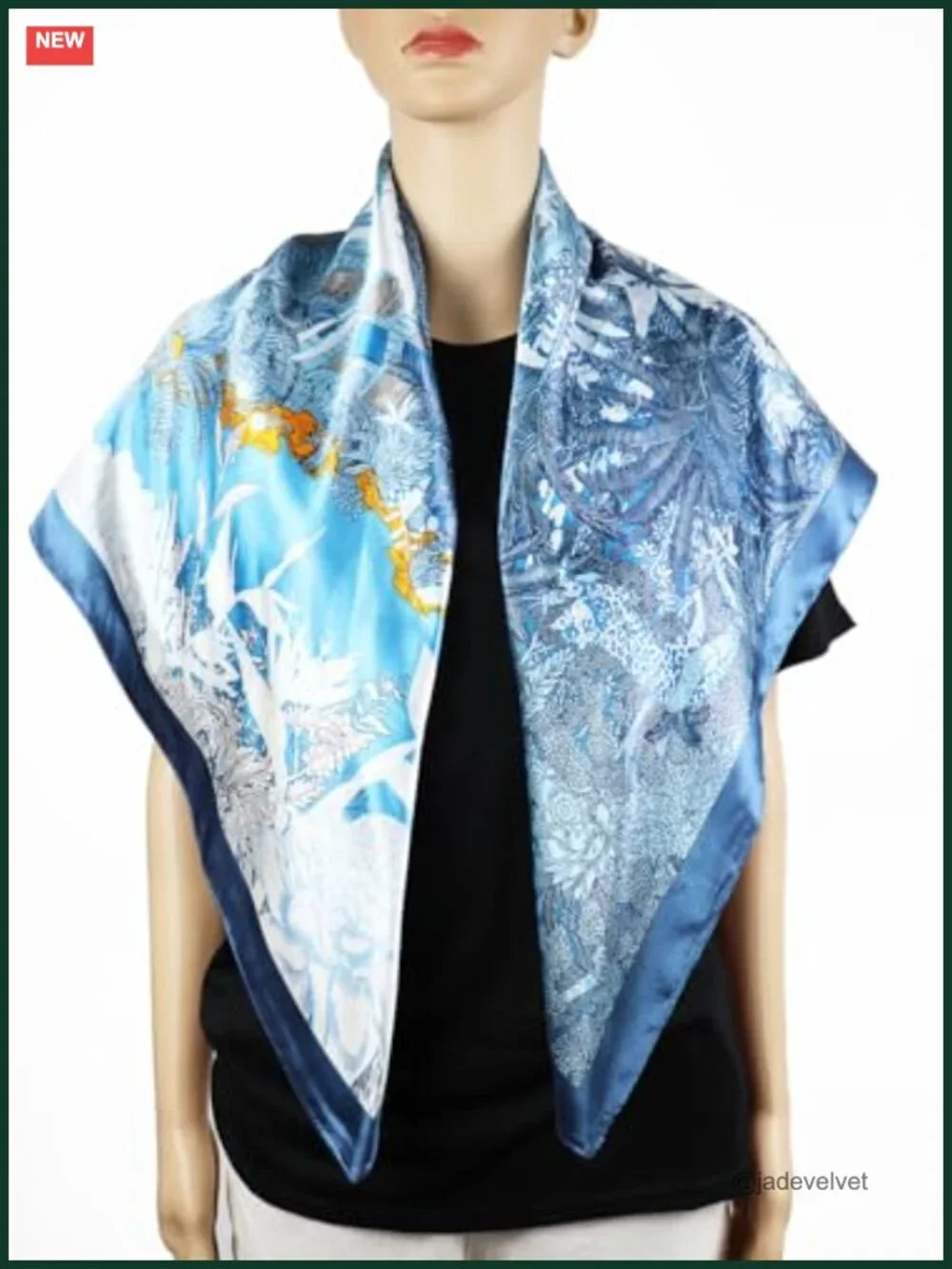 Satin Head Scarf for Women Silk-Like Square Bandana 35x35 Hair Wrap